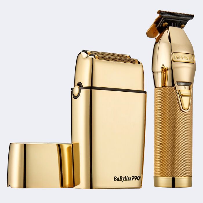 BaBylissPRO LimitedFX Gold Trimmer and Double-Foil Shaver Set