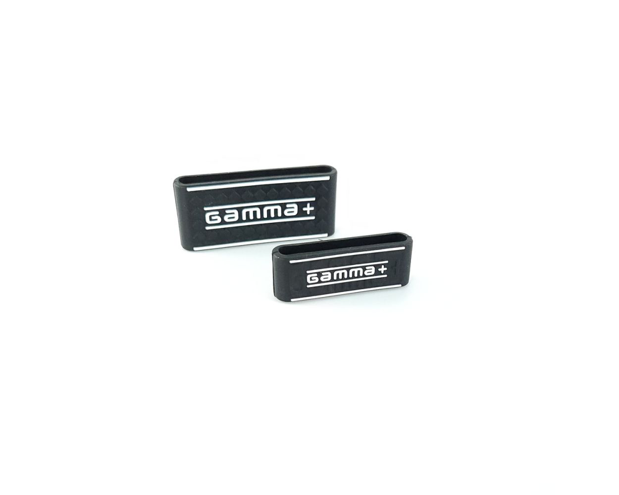 Gamma+ Clipper & Trimmer Grip Set (black with white logo)