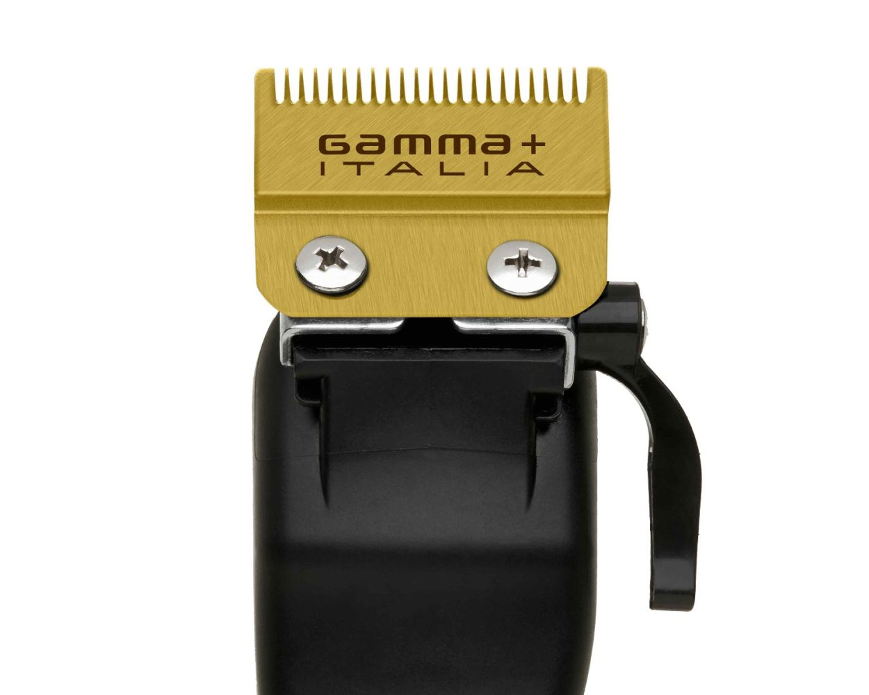 Gamma+ Fixed Gold Titanium Fade Blade with Moving Gold Titanium Slim Tooth Cutter Clipper Blade Set