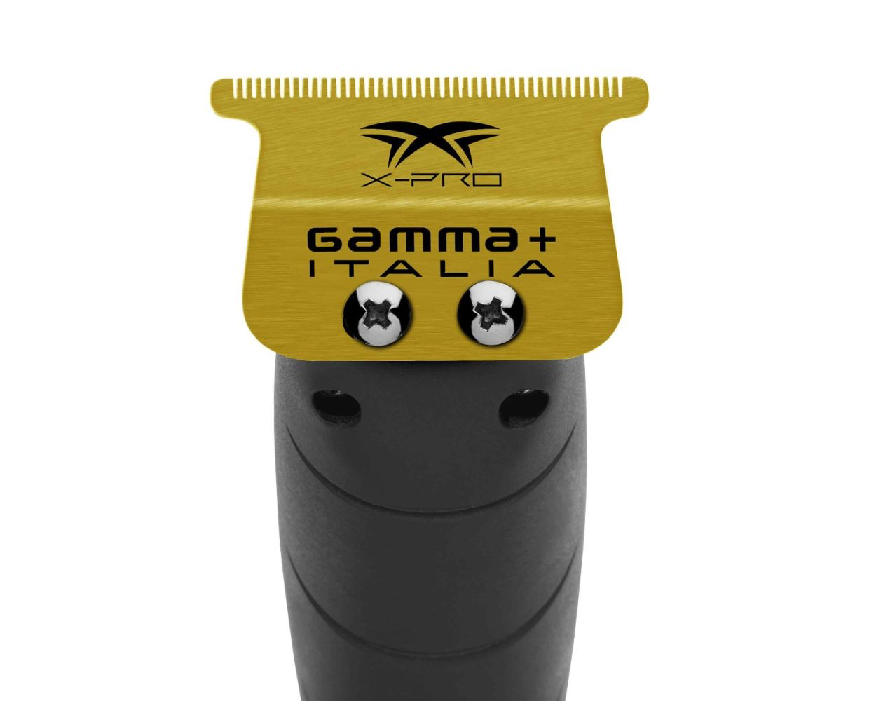 Gamma+ X-Pro Wide Gold Titanium Fixed Blade & DLC The One Cutting Trimmer Blade Set