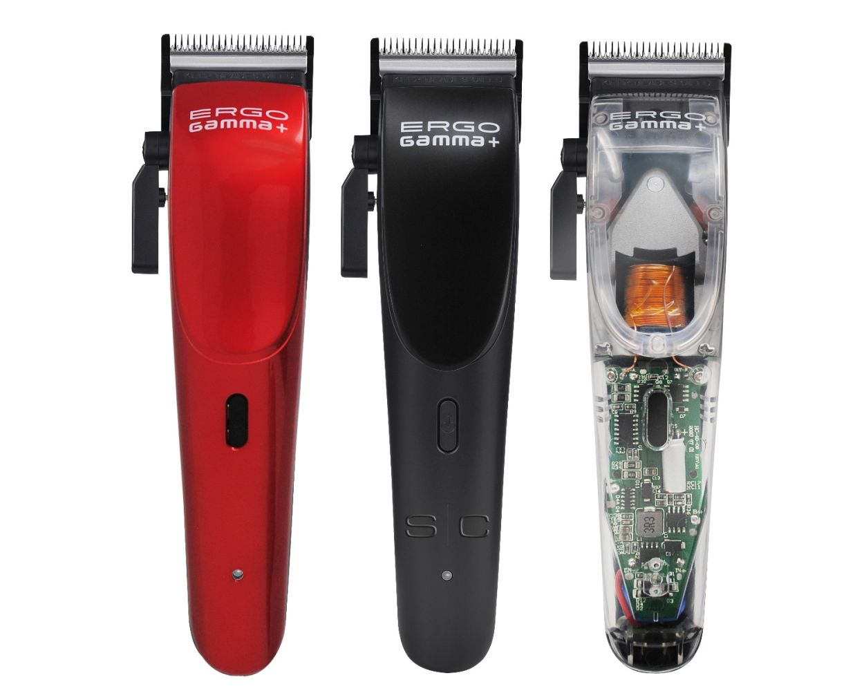 Gamma+ Replacement Body Lids Compatible with Ergo and Rogue Clippers - Matte Black, Metallic Red, Clear