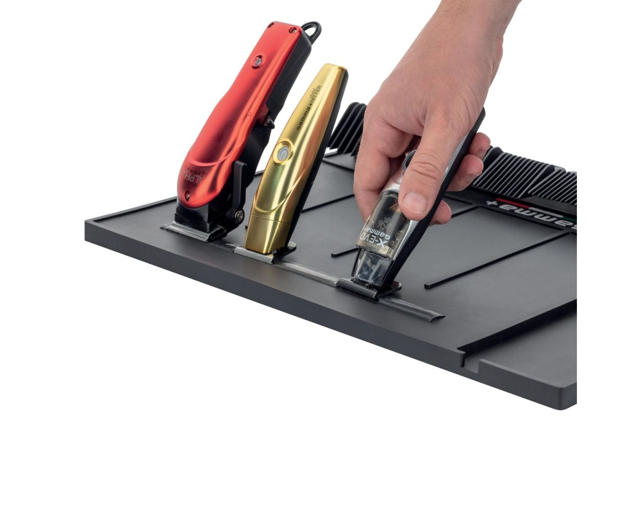Gamma+ Professional Magnetic Barber Mat and Station Organizer with Anti-Slip Grip
