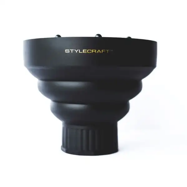 Stylecraft Professional Soft Silicone Collapsible Hair Dryer Diffuser Attachment Fits 2 Inch Connection