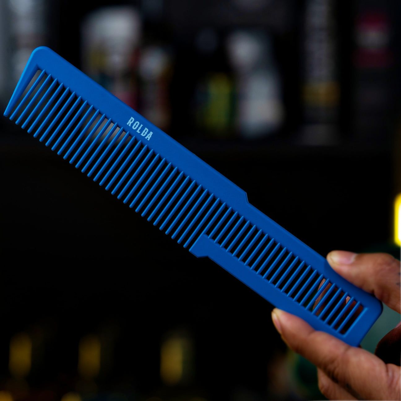 Rolda - Men's Carbon-Fiber Hair Cutting Comb | Carbon Fiber Comb, Light Weight, 8-inch - Blue