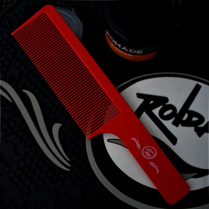 Rolda - Men's Flat Top Hair Styling Comb | Carbon Fiber Comb, Light Weight, 9 Inch - Red