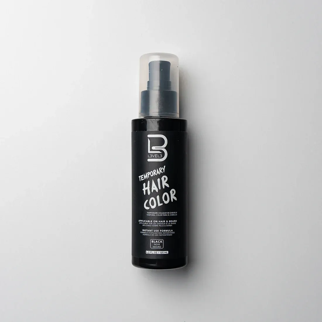 L3VEL3 Temporary Hair & Beard Color Black - 125ml