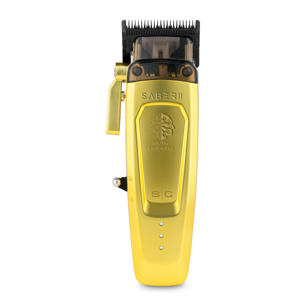 Stylecraft Saber 2 Clipper - Professional Cordless Modular Hair Clipper with High-Torque Digital Brushless Motor in Gold