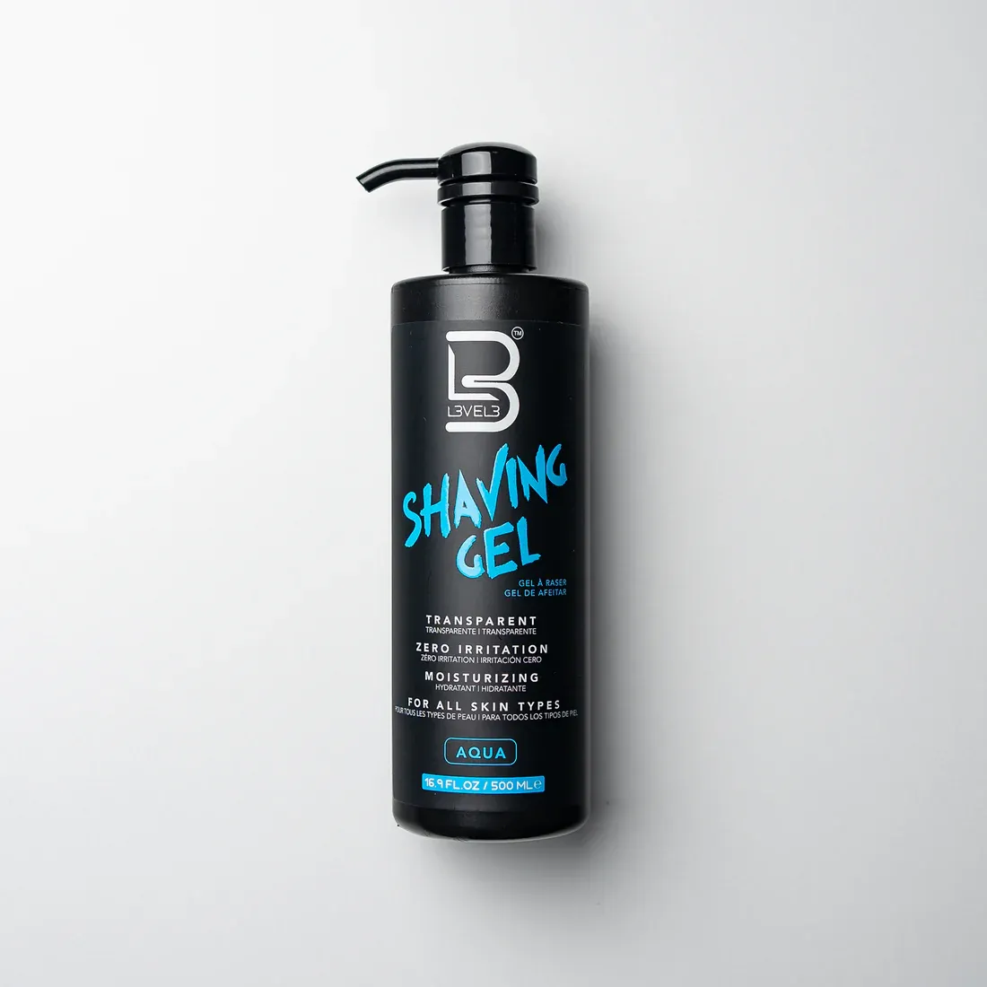 L3VEL3 Transparent Shaving Gel (AQUA) - 500ml