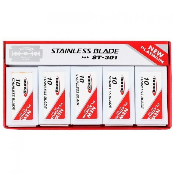 Dorco Platinum Stainless Double Edge Blades - 100 Blades