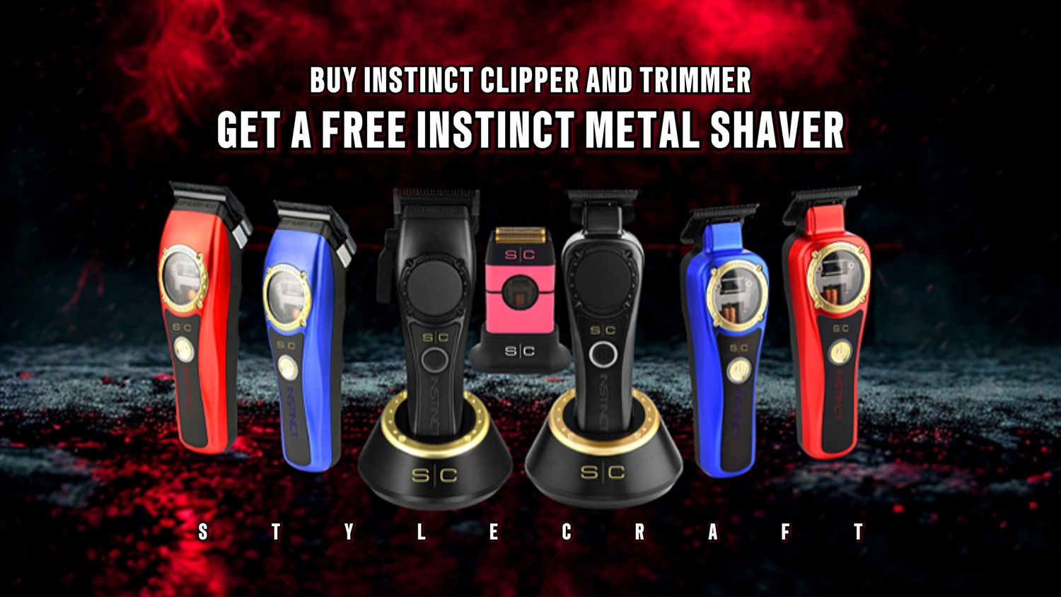 Deal Instinct Set ( Buy Clipper and Trimmer Get a free Shaver Black)