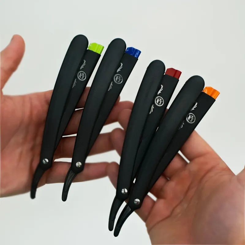 Rolda  Matte Barber Straight Razor Blade Holder | Dual Fold, Lightweight