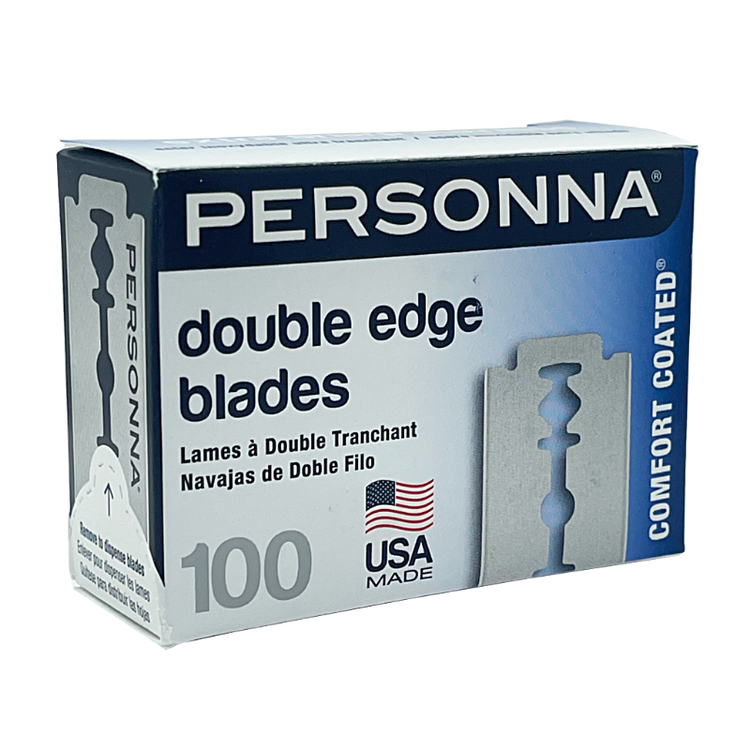 Personna Comfort Coated Stainless Steel Double Edge Razor Blades 100 Pack