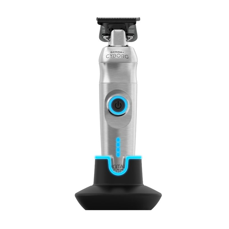 Gamma+ Cyborg Trimmer - Professional Cordless Metal Hair Trimmer with Digital Brushless Motor