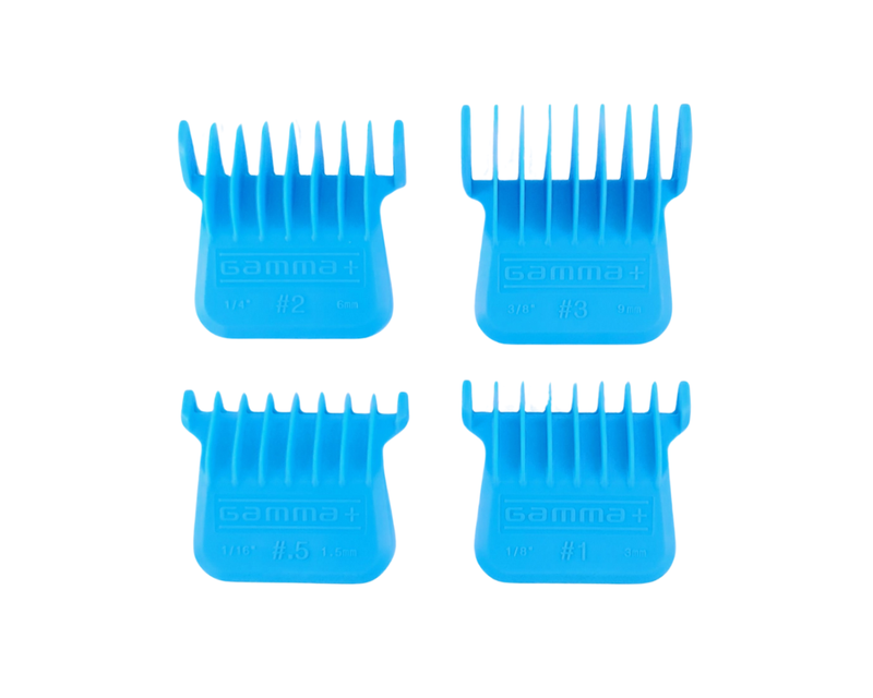Gamma+ Professional Wide Magnetic Trimmer Blade Guards - Blue