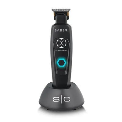 Stylecraft Precision Saber Trimmer - Professional Cordless Hair Trimmer with Full Metal Body and Digital Brushless Motor in Black Stylecraft Precision Saber Trimmer - Professional Cordless Hair Trimmer with Full Metal Body and Digital Brushless Motor in Black