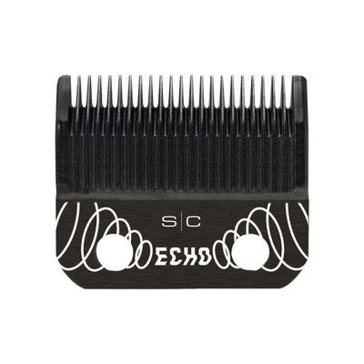 Stylecraft Replacement ECHO Faper Fixed Black Diamond Carbon DLC Hair Clipper Blade with Shallow Tooth 2.0 Cutter Set