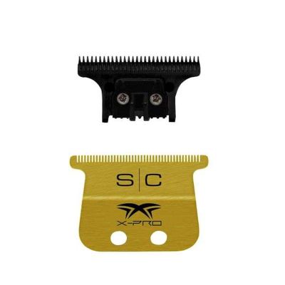 Stylecraft Replacement Fixed Gold Titanium X-Pro Wide Hair Trimmer Blade with Black Diamond Carbon DLC THE ONE Cutter Set Stylecraft Replacement Fixed Gold Titanium X-Pro Wide Hair Trimmer Blade with Black Diamond Carbon DLC THE ONE Cutter Set