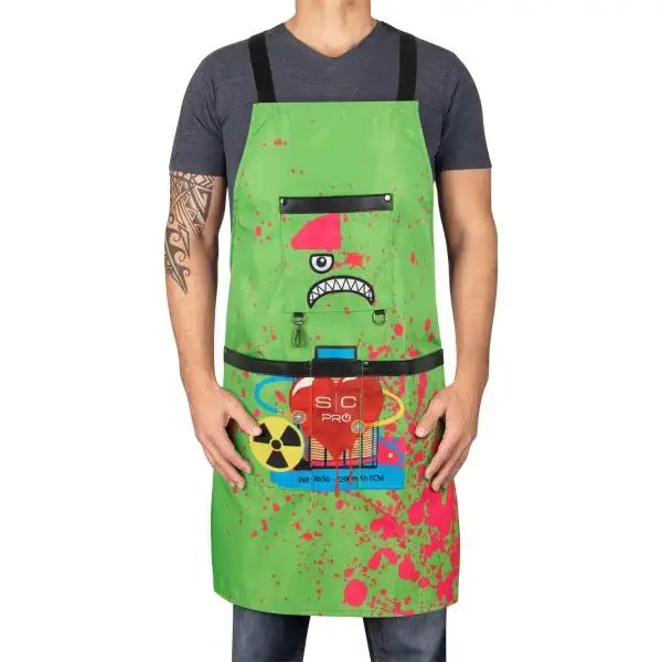 Stylecraft Water-Repellent Barber/Salon Apron with Adjustable Straps in Radioactive Green