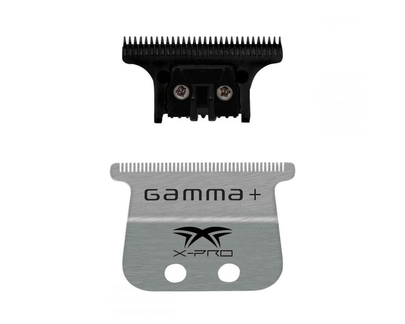 Gamma+ X-Pro Wide Stainless Steel with Black Diamond Carbon DLC The One Cutting Trimmer Blade Set