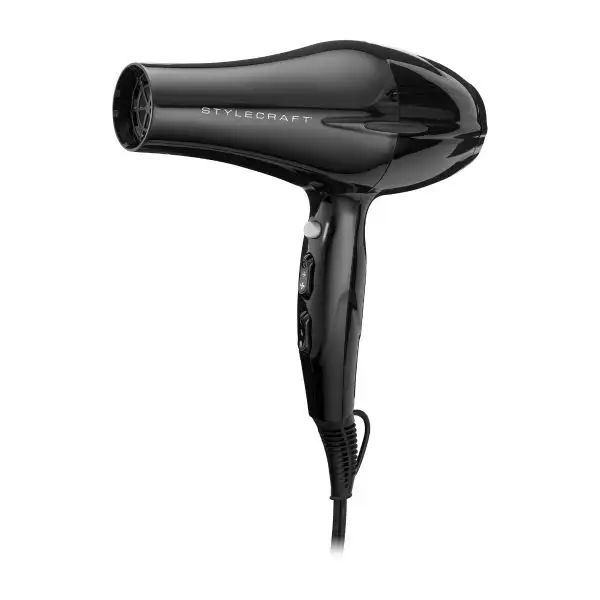 Stylecraft Stay-Temp Hair Dryer - Professional Hair Dryer with Turbo Power Motor