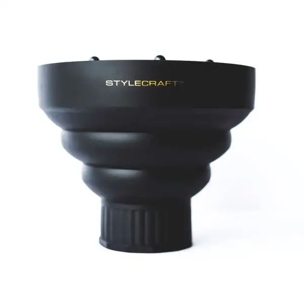 Stylecraft Professional Soft Silicone Collapsible Hair Dryer Diffuser Attachment Fits 2 Inch Connection