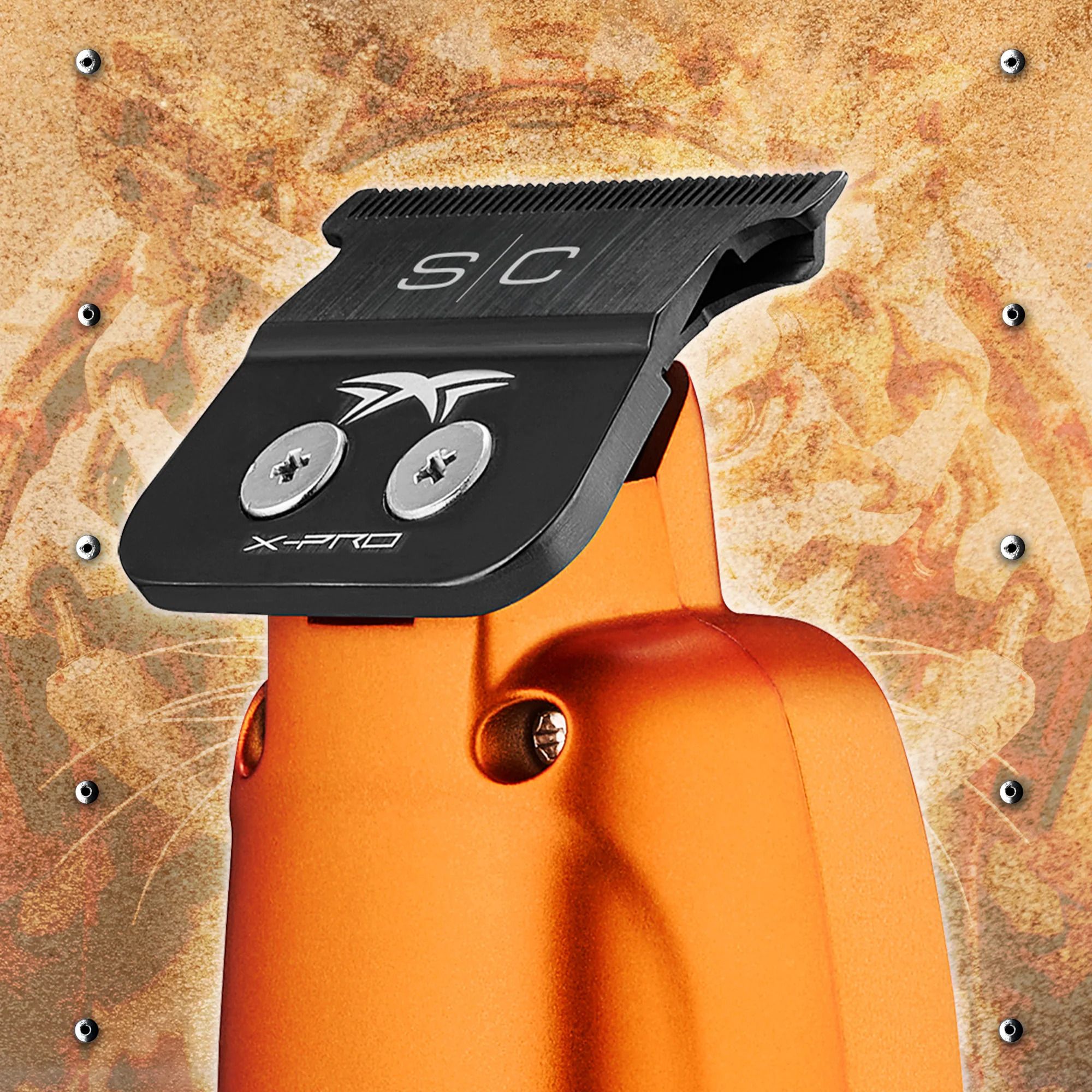 Saber Professional Cordless Trimmer with Full Metal Body and Digital Brushless Motor in Orange