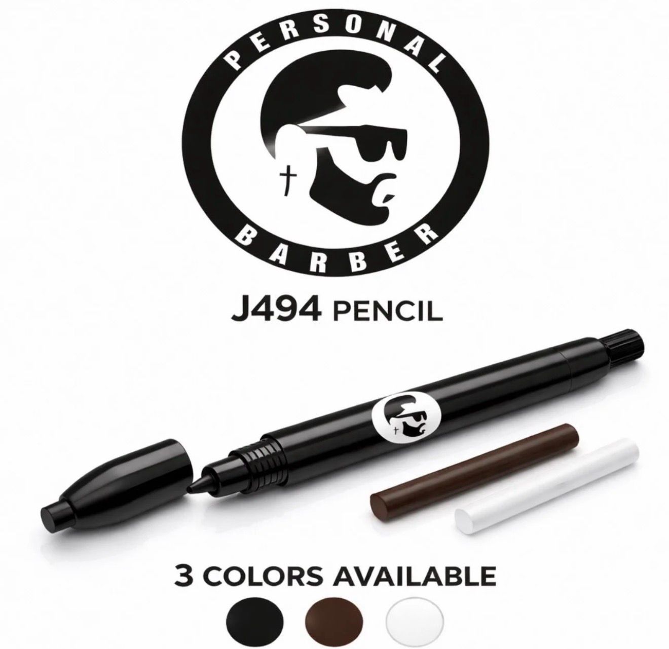 J494 PENCIL 3 colors black , white , brown