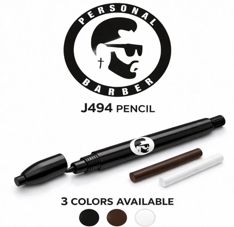 J494 PENCIL 3 colors black , white , brown