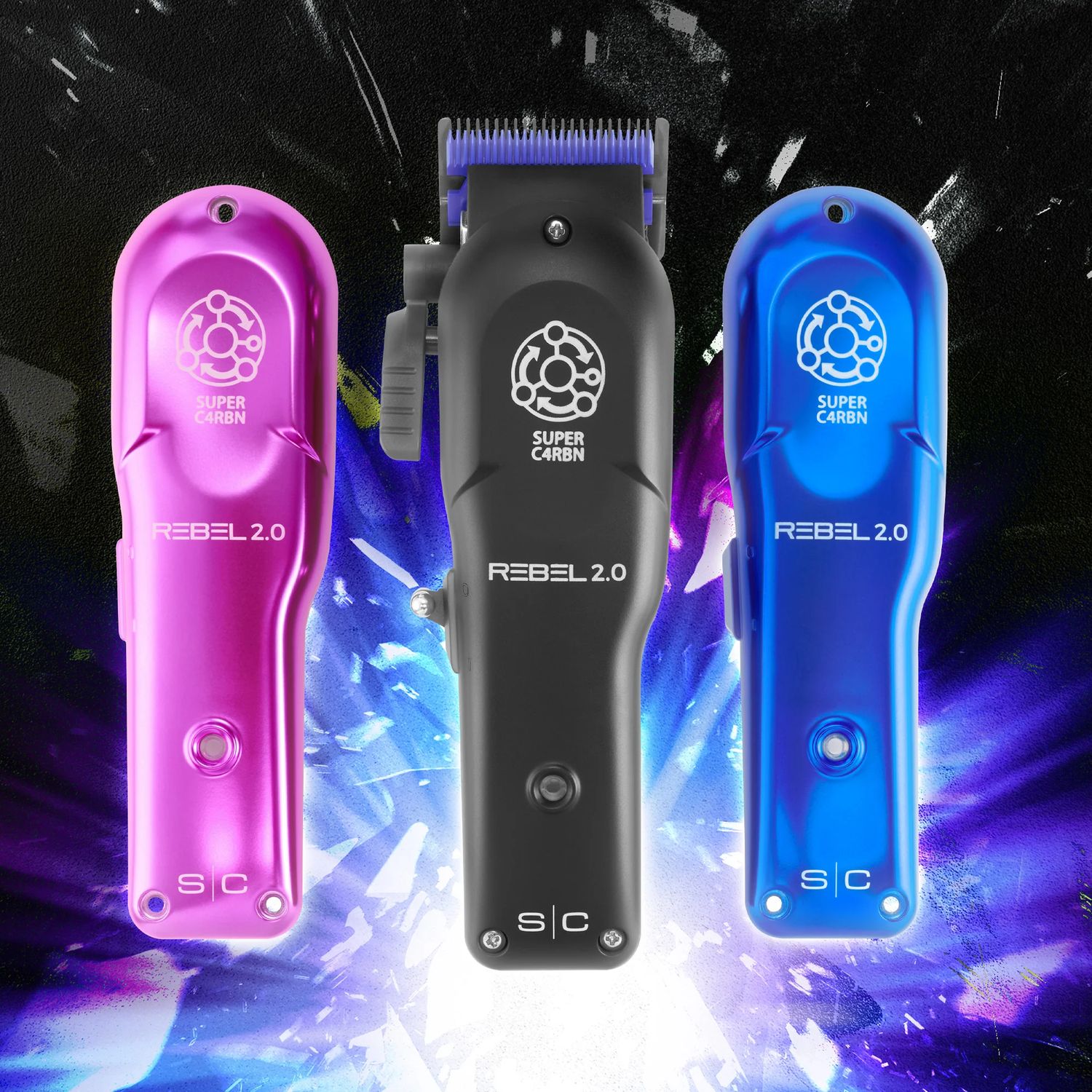 StyleCraft Rebel 2.0 Professional Hair Clipper with Super C4RBN Motor #SC601M