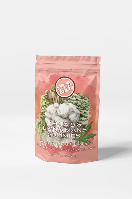 MAMA CHILLS THC &amp; LIONS MANE GUMMIES- 10MG THC- 30 COUNT