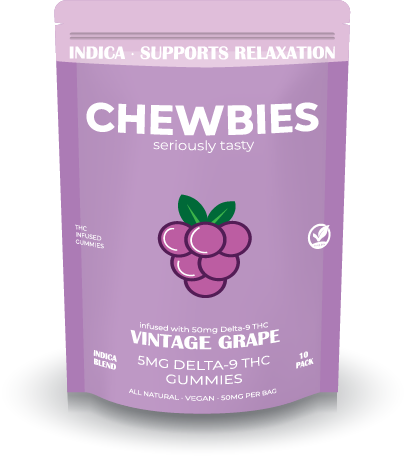 5MG LOW DOSE GUMMIES- INDICA- VINTAGE GRAPE- 10 COUNT
