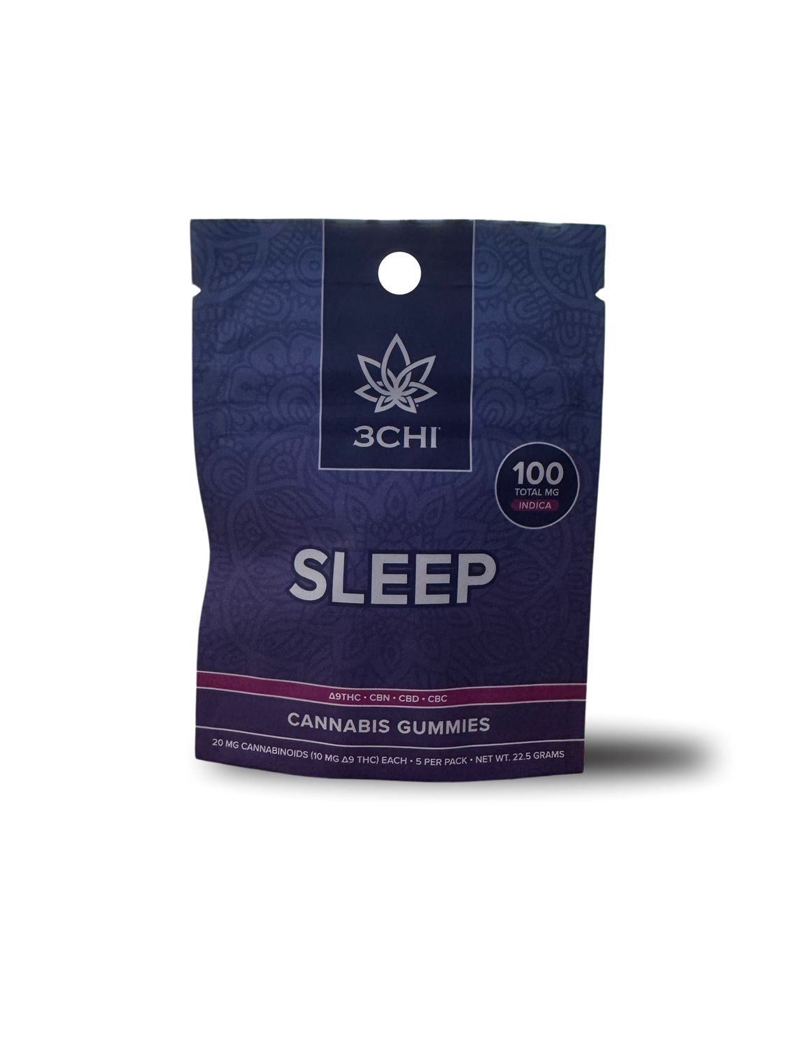 SLEEP VIBES INDICA GUMMIES- 5 COUNT 10MG THC/ CBN CBD CBC