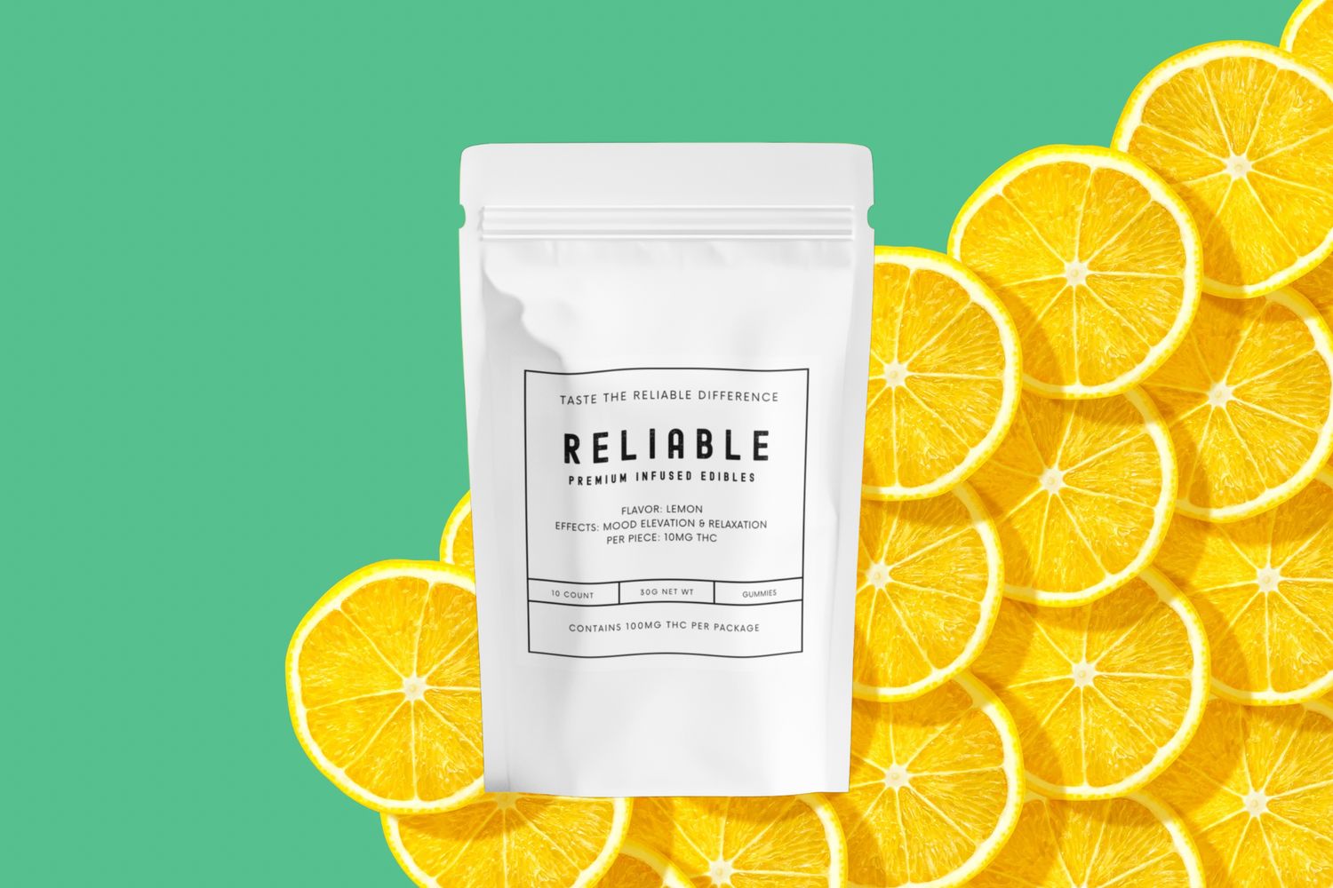 10MG LEAF SHAPED GUMMIES- LEMON- 10 COUNT