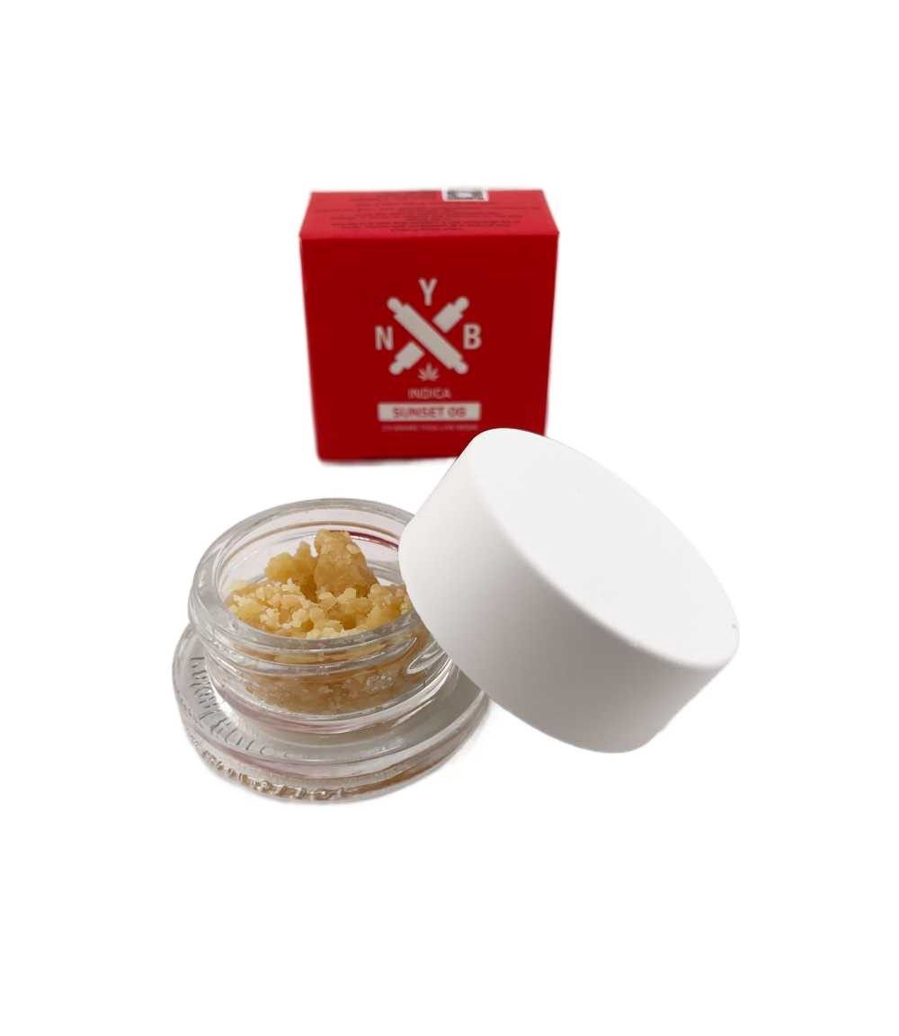 2.5G LIVE RESIN DABS- INDICA SUNSET OG