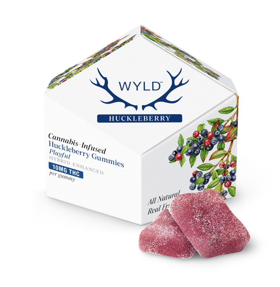WYLD HUCKLEBERRY HYBRID GUMMIES- 10 CT 10 THC