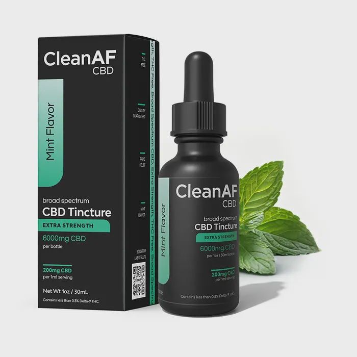 CLEAN AF CBD TINCTURE- EXTRA STRENGTH 6000MG CBD 75MG THC