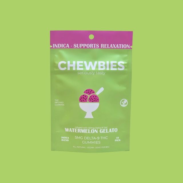 5MG LOW DOSE GUMMIES- INDICA- WATERMELON GELATO- 10 CT