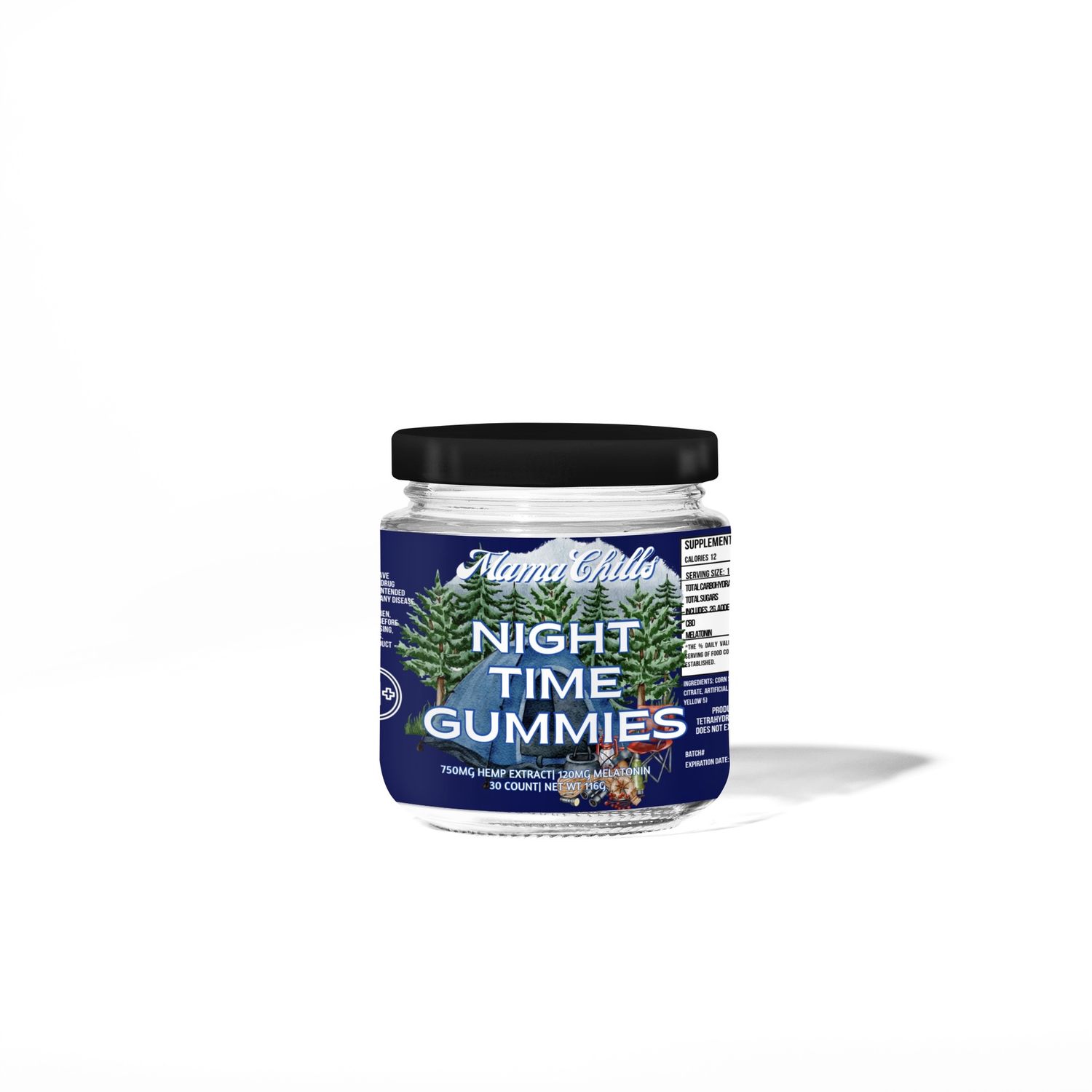 MAMA CHILLS NIGHT TIME GUMMY- 25MG CBD- 4MG MELATONIN- 30 COUNT