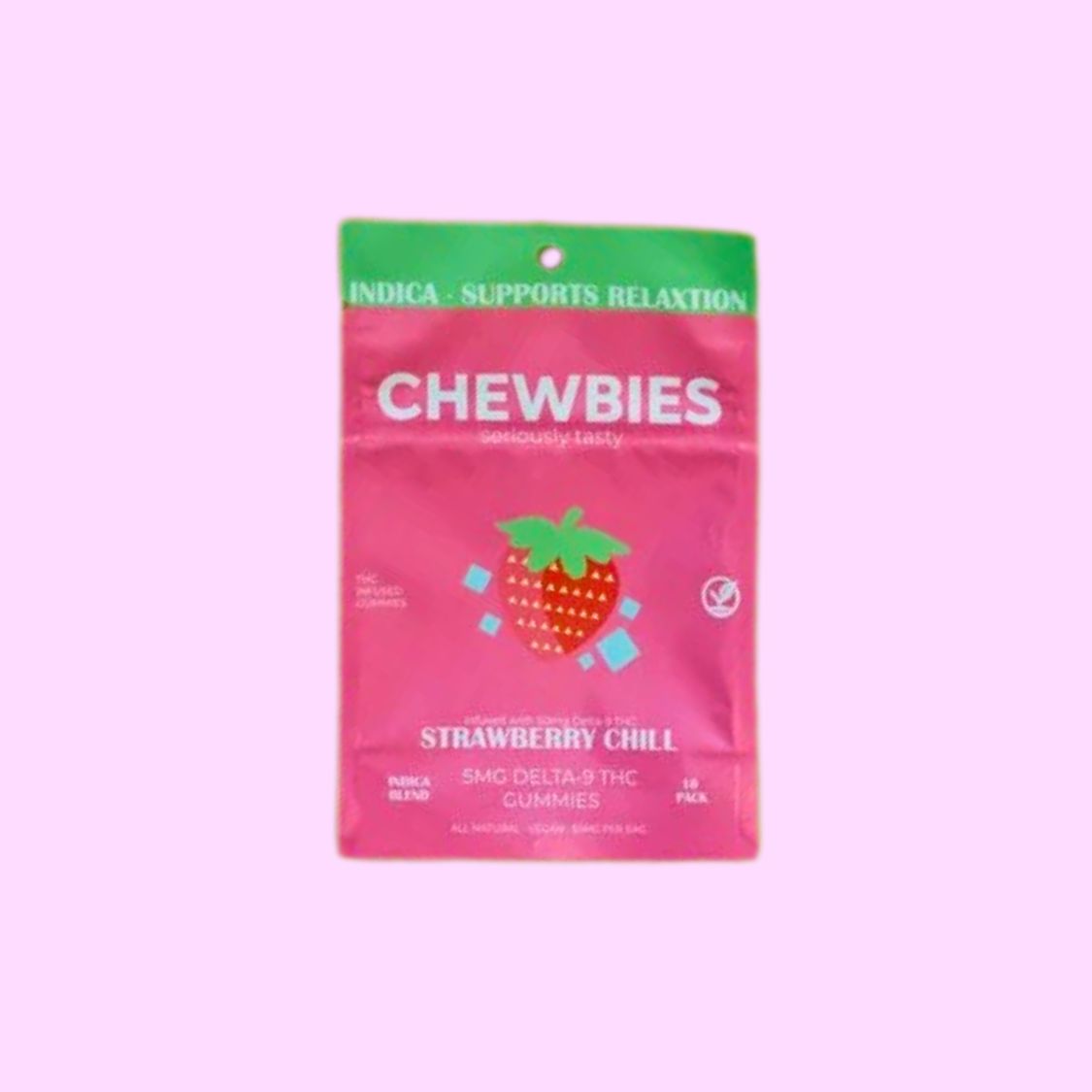 25MG HIGH DOSE-STRAWBERRY CHILL- INDICA- 10 PACK
