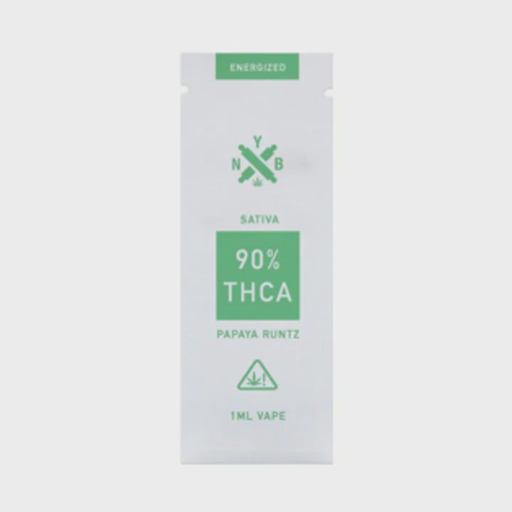 NYB 90% THCA 1 ML VAPE- PAPAYA RUNTZ SATIVA