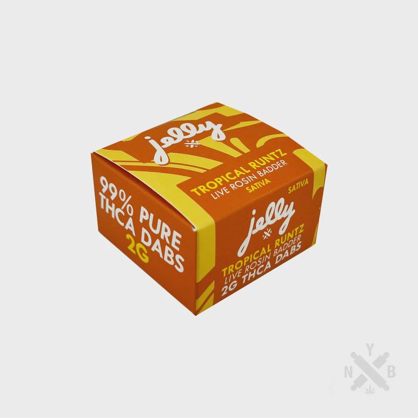 TROPICAL RUNTZ LIVE ROSIN BADDER- 2G THCA DABS SATIVA 99%
