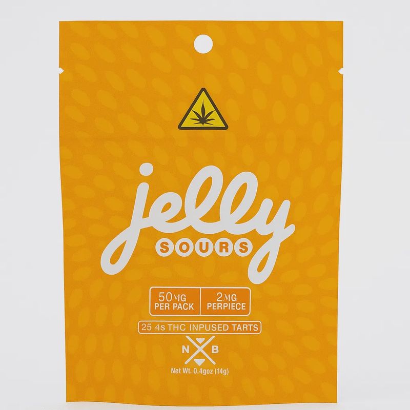 JELLY SOURS- 2MG PER PIECE- 20 PIECES PER BAG