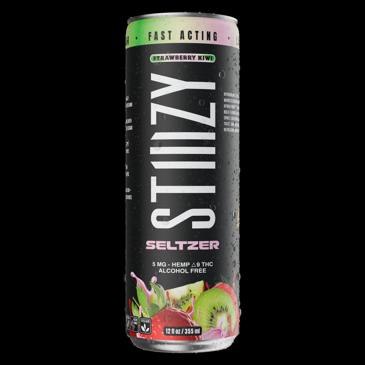 STIZZY STRAWBERRY KIWI SELTZER 5MG THC