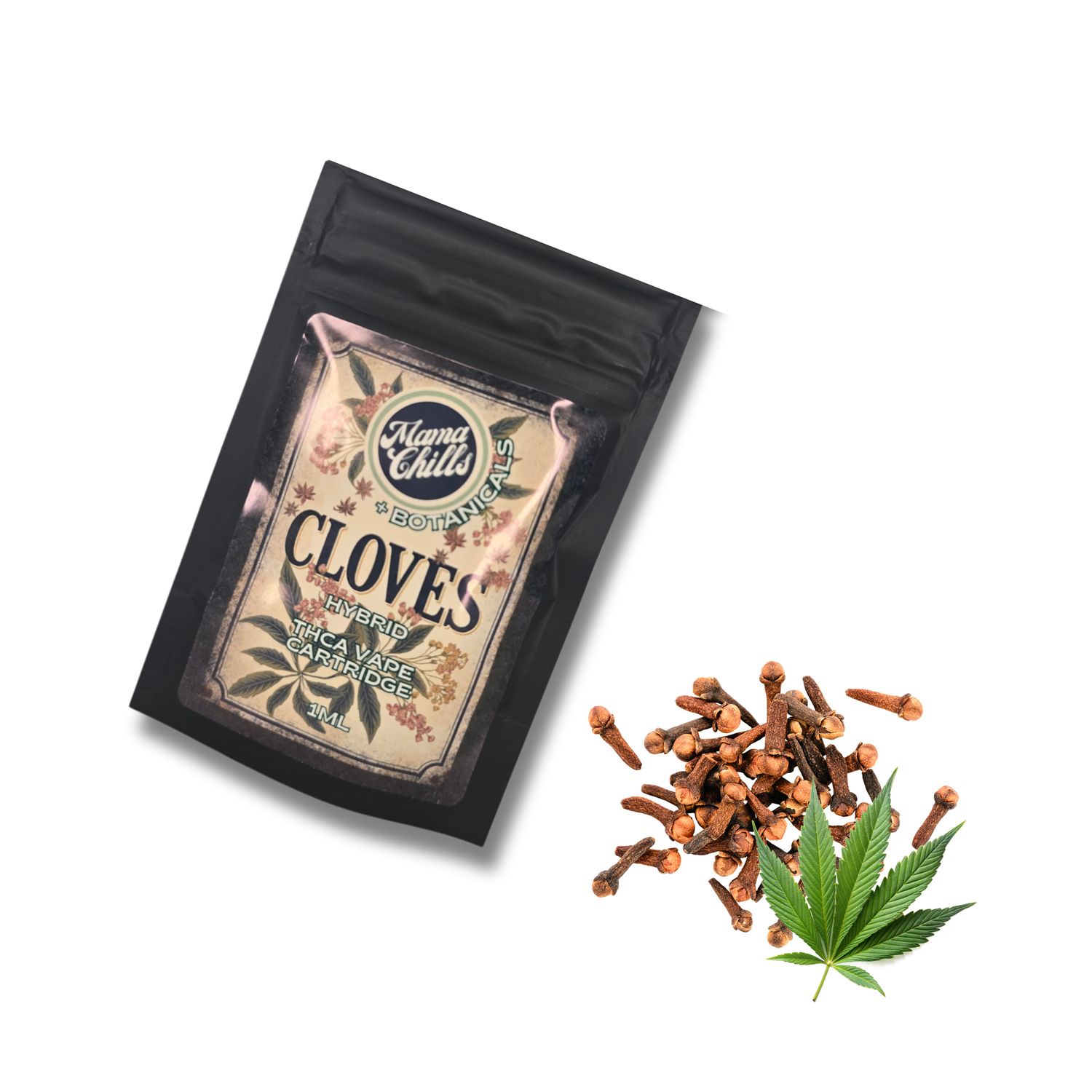 MAMA CHILLS + BOTANICALS THC &amp; CLOVES 1ML CART