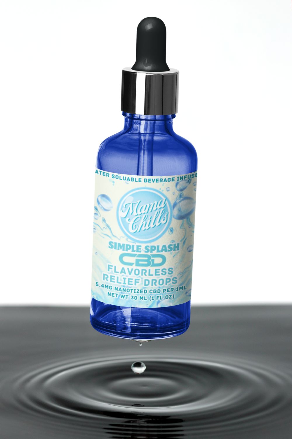 SIMPLE SPLASH- FULL SPECTRUM CBD UNFLAVORED - 174 MG BOTTLE 5.4 MG CBD PER SERVING