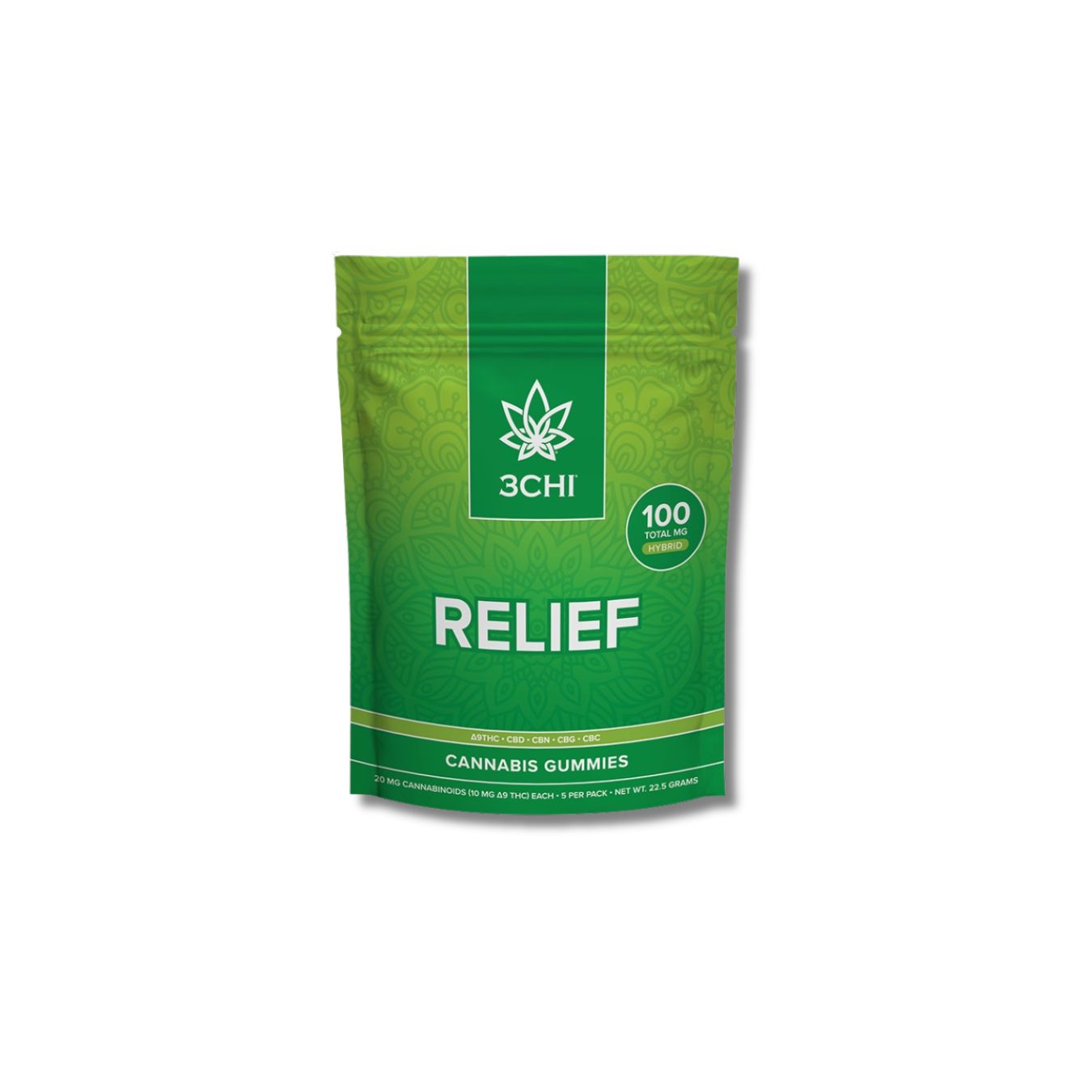 RELIEF VIBES HYBRID GUMMIES 10MG THC/ CBD CBN CBG CBC