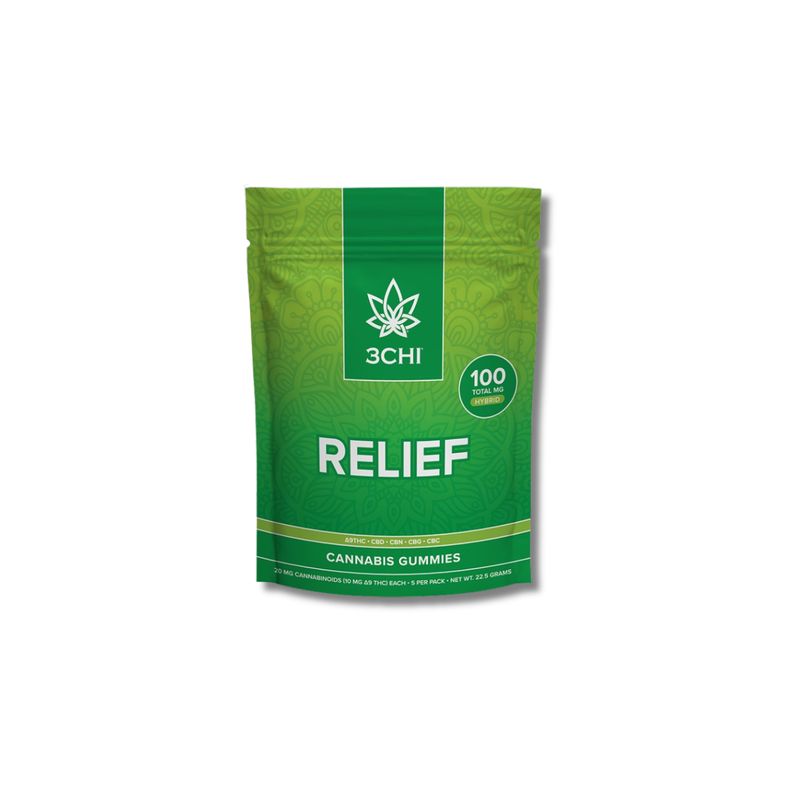 RELIEF VIBES HYBRID GUMMIES 10MG THC/ CBD CBN CBG CBC