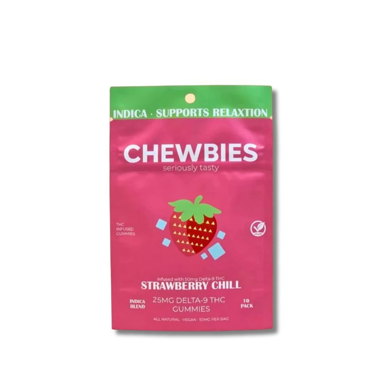 25MG HIGH DOSE-STRAWBERRY CHILL- INDICA- 10 PACK