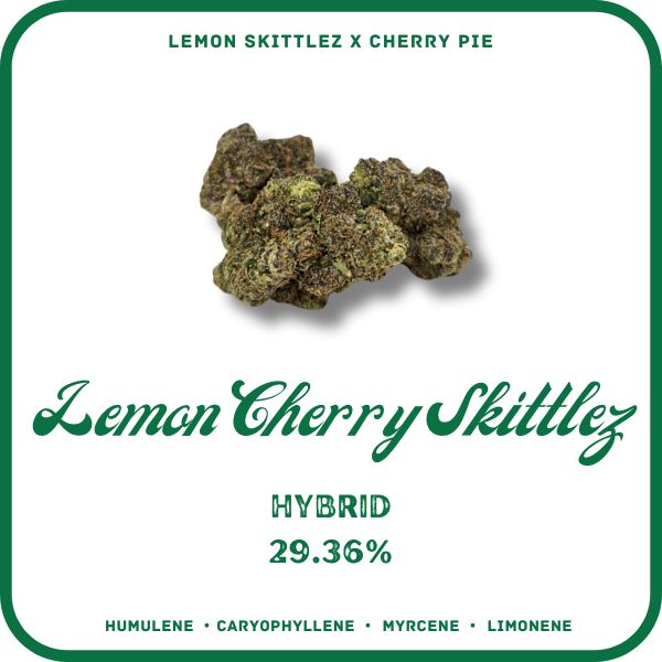 LEMON CHERRY SKITTLEZ FLOWER- HYBRID 29.36%