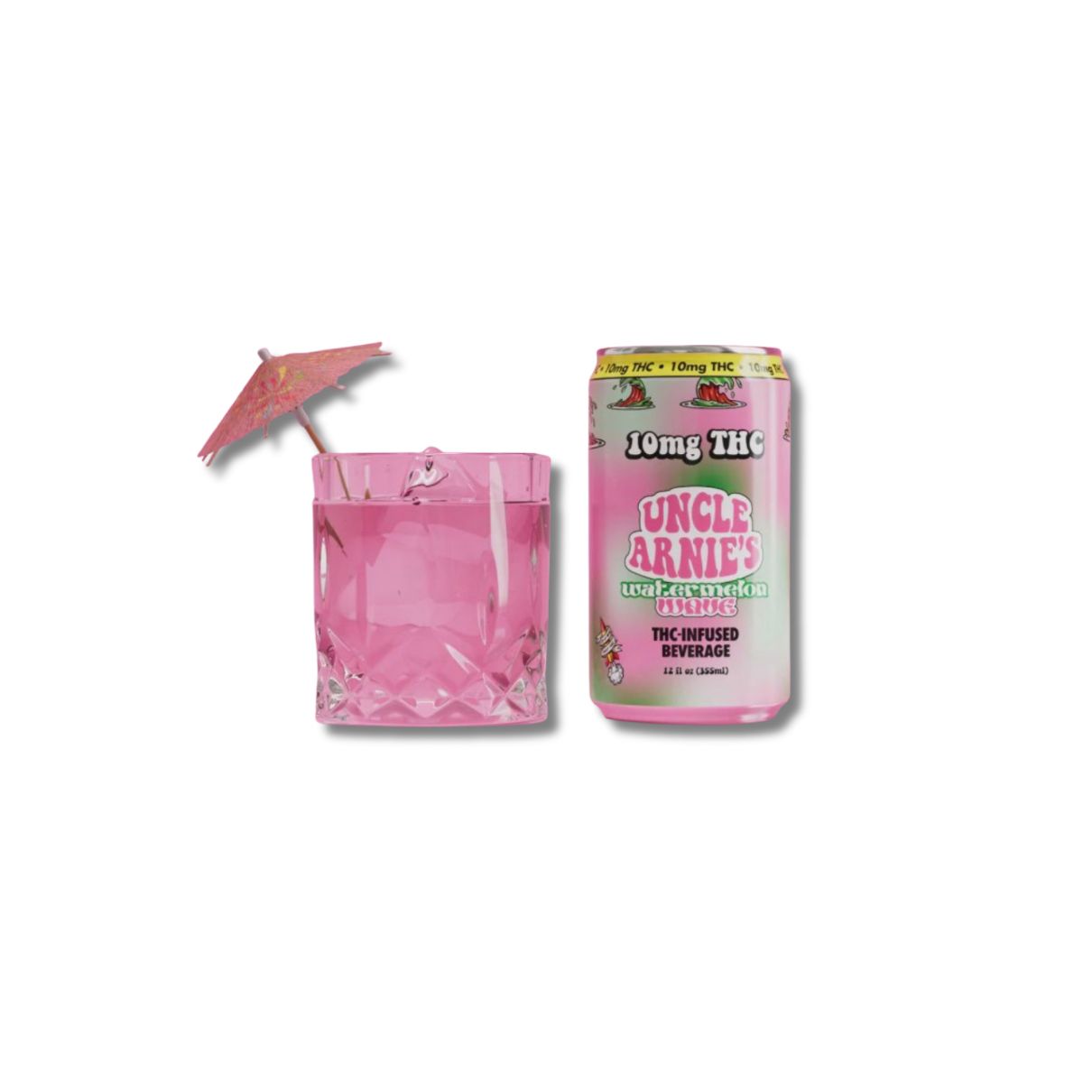 UNCLE ARNIES WATERMELON WAVE 10MG THC BEVERAGE
